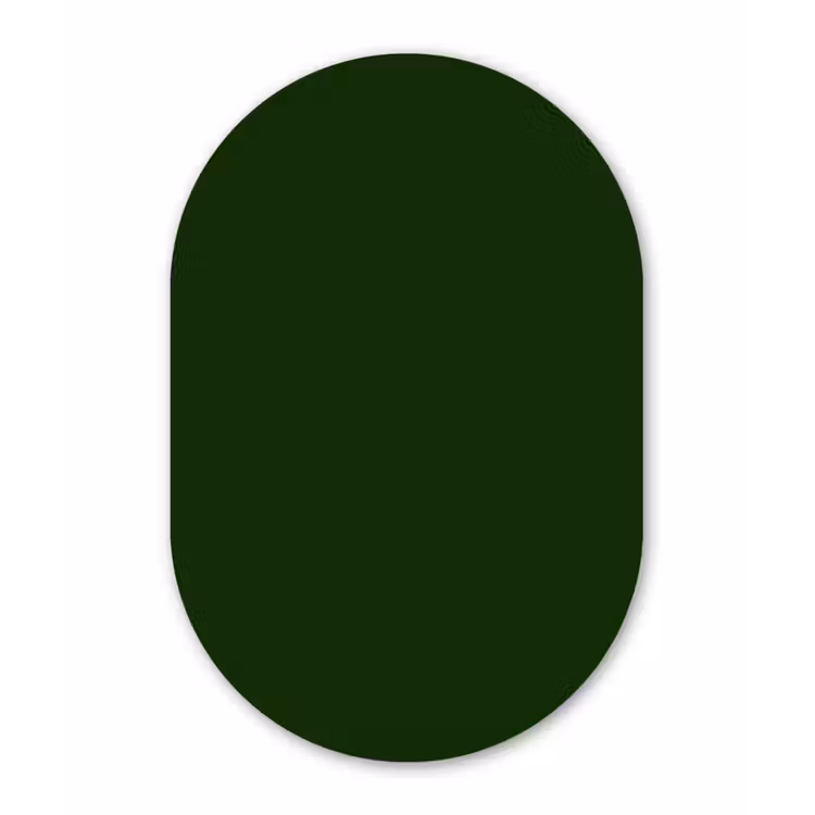 Forest - Green - Groen Wandcirkel Ovaal Forex klein 630 -3d