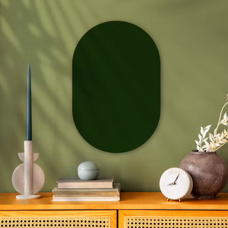 Forest - Green - Groen Wandcirkel Ovaal Forex klein 630 -sfeer2