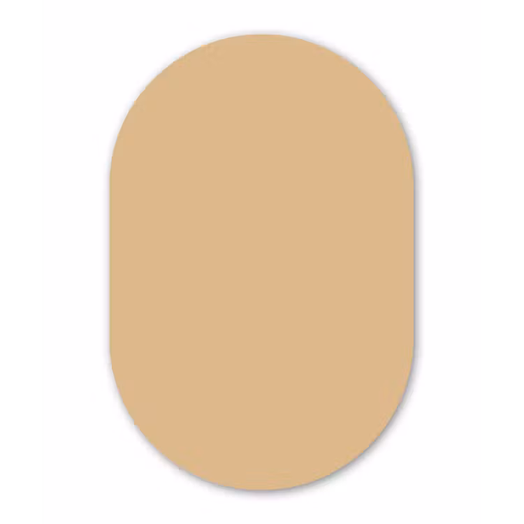 Warm - Sand - Nude Wandcirkel Ovaal Forex klein 630 -3d