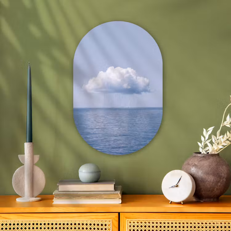 Forexbild Oval - Wolke – Regen – Natur - Wolk - Regen - Natuur Wandcirkel Ovaal Forex klein