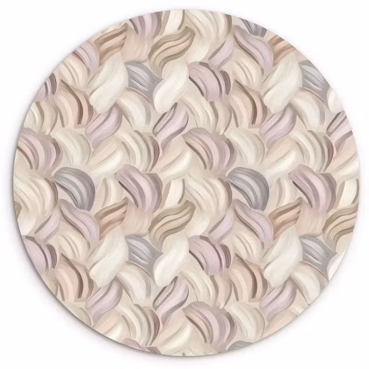 Abstract - Golvend - Pastel Wandcirkel kunststof plaat 5mm dik klein 188 -3d