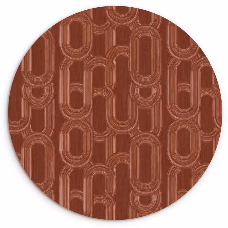 Abstract - Textuur - Bruin Wandcirkel kunststof plaat 5mm dik klein 188 -3d