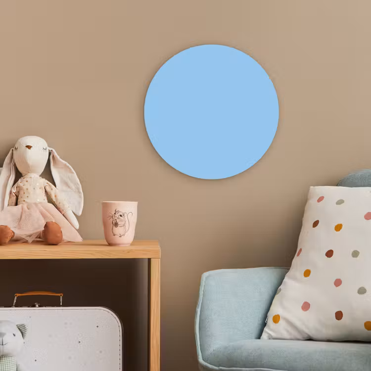Baby - Blue - Blauw Wandcirkel kunststof plaat 5mm dik klein 188 -tsfeer1_kind