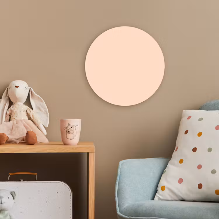 Pale - Peach - Nude Wandcirkel kunststof plaat 5mm dik klein 188 -tsfeer1_kind