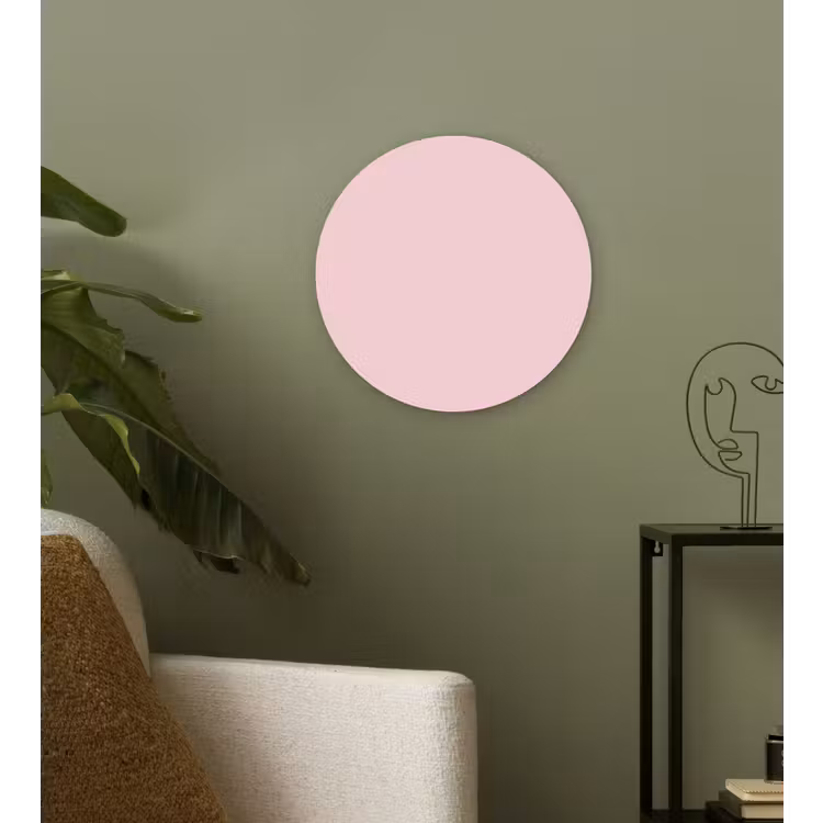 Blush - Pink - Roze Wandcirkel kunststof plaat 5mm dik klein 188 -sfeer3