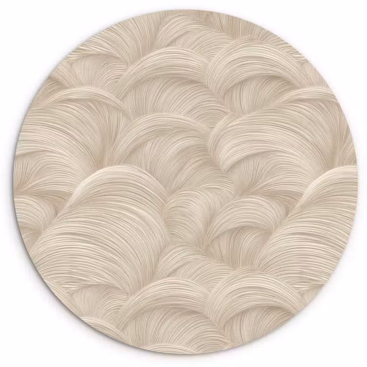 Bogen - Patroon - Beige Wandcirkel kunststof plaat 5mm dik klein 188 -3d