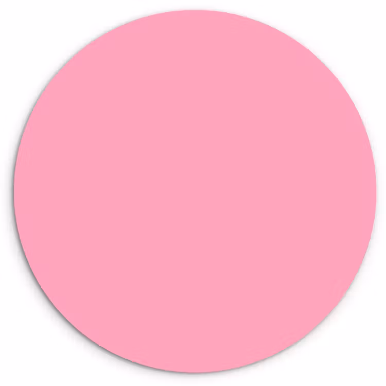 Bubblegum - Pink - Roze Wandcirkel kunststof plaat 5mm dik klein 188 -3d