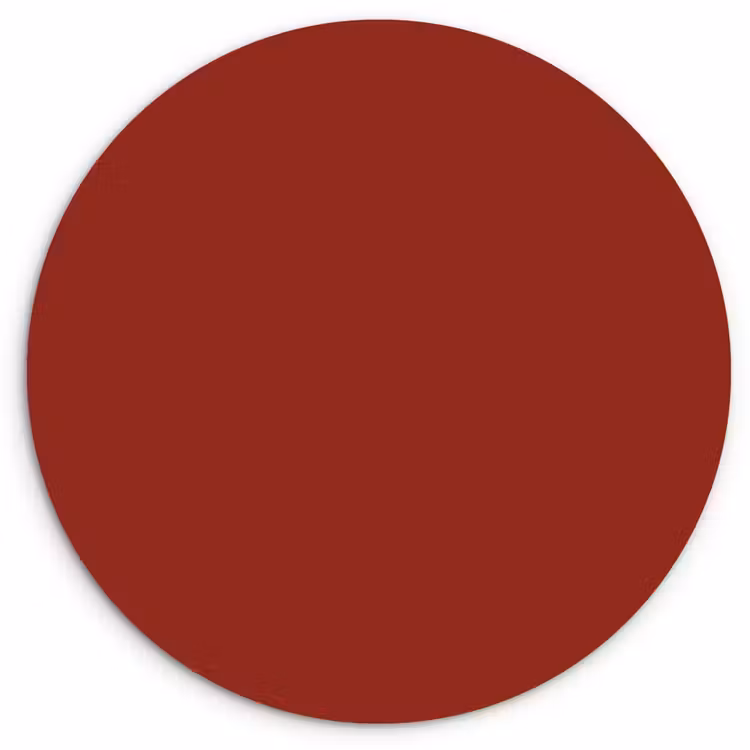 Burnt - Copper - Rood Wandcirkel kunststof plaat 5mm dik klein 188 -3d