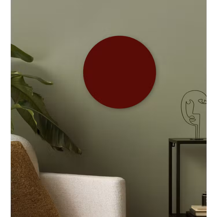 Burnt - Mahogany - Rood Wandcirkel kunststof plaat 5mm dik klein 188 -sfeer3