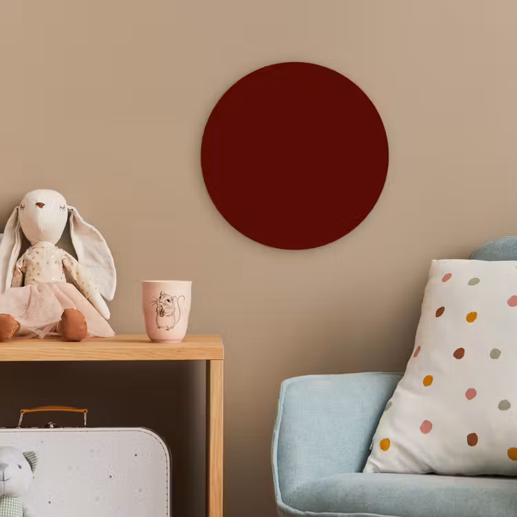 Burnt - Mahogany - Rood Wandcirkel kunststof plaat 5mm dik klein 188 -tsfeer1_kind