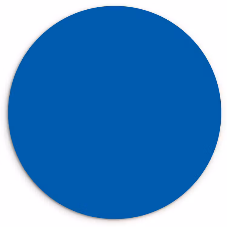 Classic - Azure - Blauw Wandcirkel kunststof plaat 5mm dik klein 188 -3d