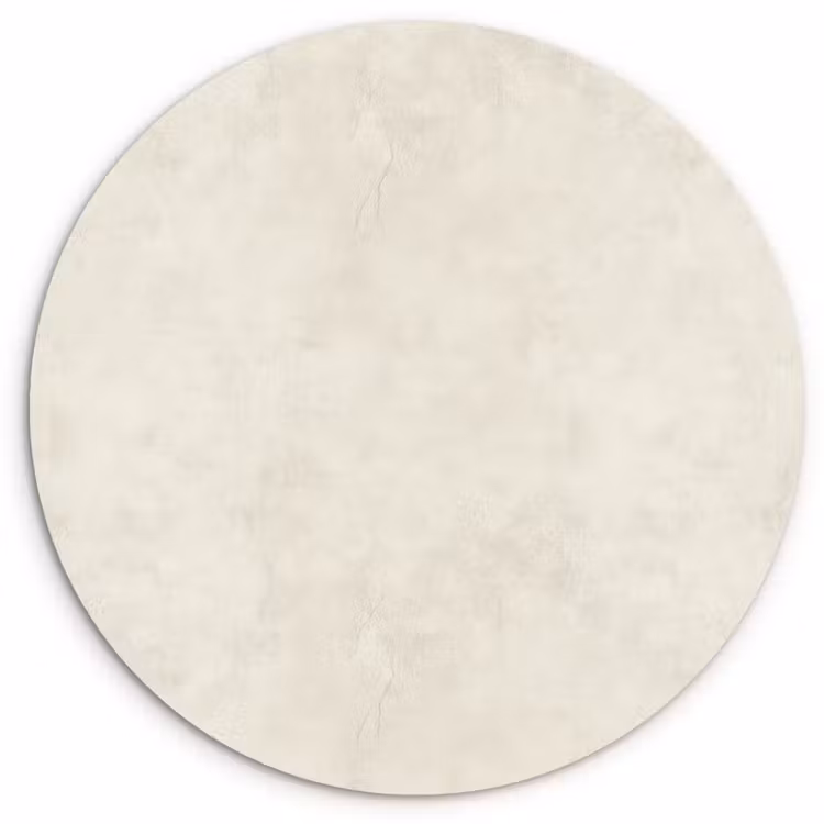 Crème - Egaal - Beton Wandcirkel kunststof plaat 5mm dik klein 188 -3d