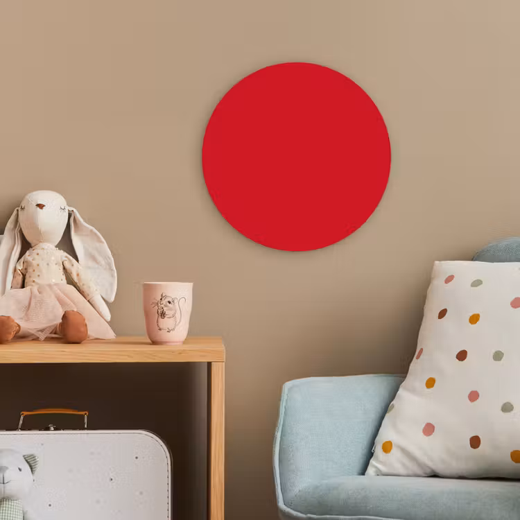 Crimson - Velvet - Rood Wandcirkel kunststof plaat 5mm dik klein 188 -tsfeer1_kind