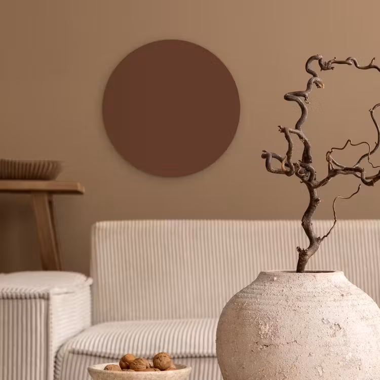 Deep - Clay - Brown - Bruin Wandcirkel kunststof plaat 5mm dik klein 188 -sfeer1
