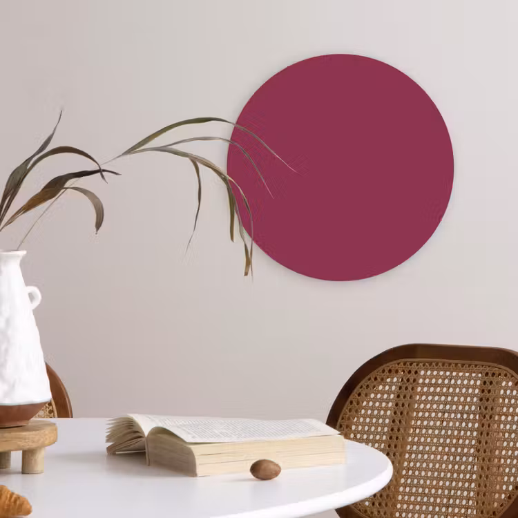 Deep - Rasberry - Rood Wandcirkel kunststof plaat 5mm dik klein 188 -sfeer4