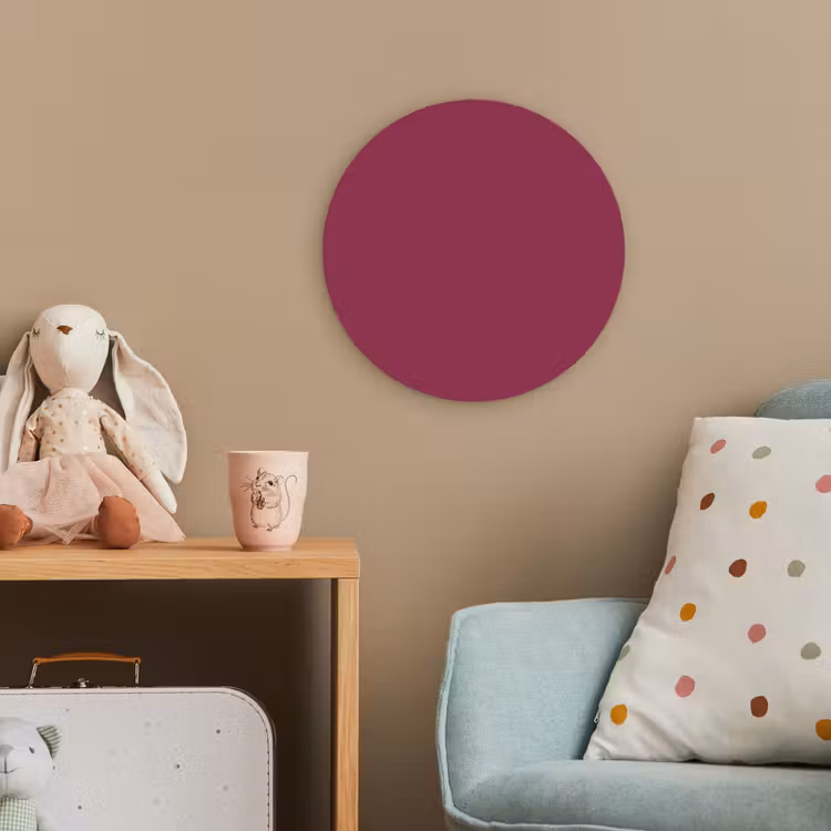 Deep - Rasberry - Rood Wandcirkel kunststof plaat 5mm dik klein 188 -tsfeer1_kind