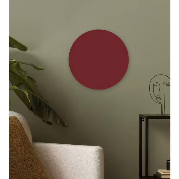 Dark - Garnet - Rood Wandcirkel kunststof plaat 5mm dik klein 188 -sfeer3