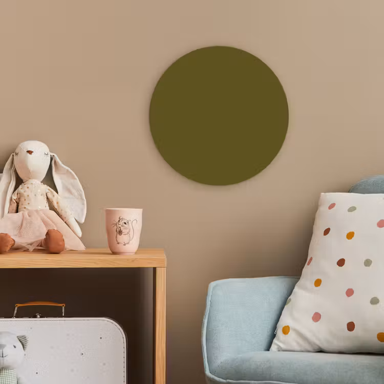Dark - Olive - Groen Wandcirkel kunststof plaat 5mm dik klein 188 -tsfeer1_kind
