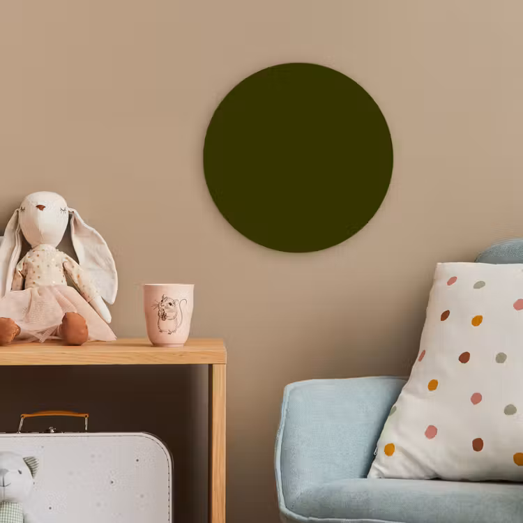 Dark - Olive - Groen Wandcirkel kunststof plaat 5mm dik klein 188 -tsfeer1_kind