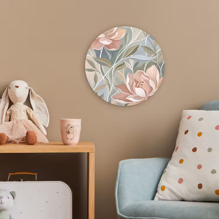 Elegant - Romantiek - Roze Wandcirkel kunststof plaat 5mm dik klein -tsfeer1_kind