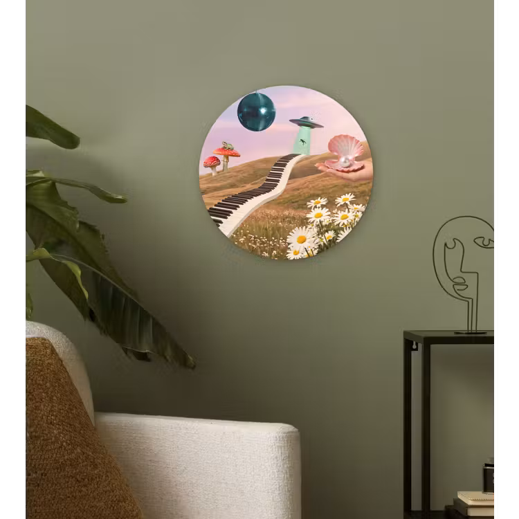 Forexbild Rund - Fisch – Natur – Abstrakt - Vis - Natuur - Abstract Wandcirkel kunststof plaat 5mm dik klein