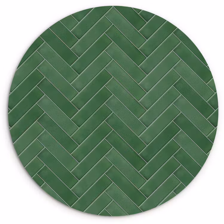 Visgraat - Wandtegel - Bosgroen Wandcirkel kunststof plaat 5mm dik klein 188 -3d