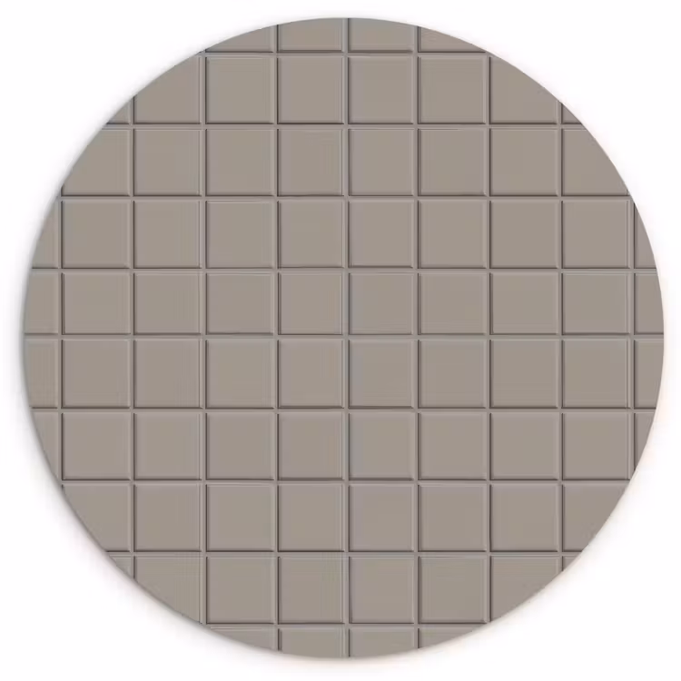 Tegel - Patroon Kiezel - Grijs Wandcirkel kunststof plaat 5mm dik klein 188 -3d