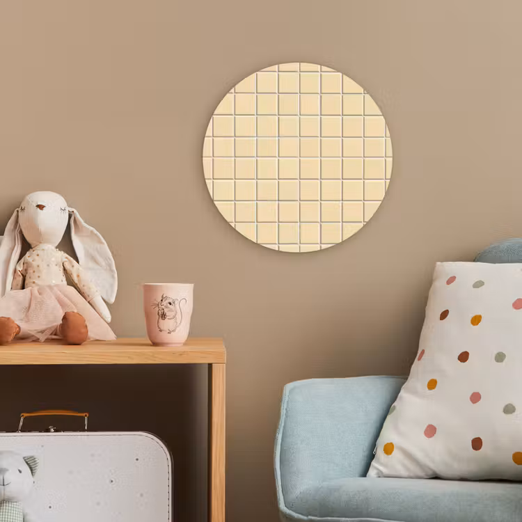 Tegels - Patroon - Crème Wandcirkel kunststof plaat 5mm dik klein 188 -tsfeer1_kind