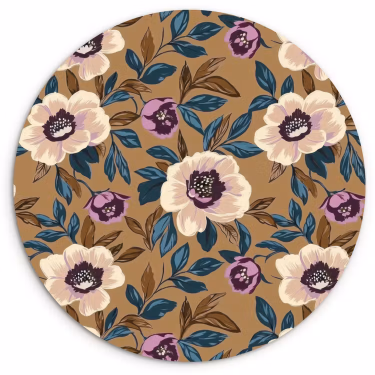 Floraal - Stilleven - Kleurrijk Wandcirkel kunststof plaat 5mm dik klein 188 -3d