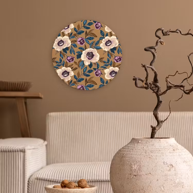 Floraal - Stilleven - Kleurrijk Wandcirkel kunststof plaat 5mm dik klein 188 -sfeer1