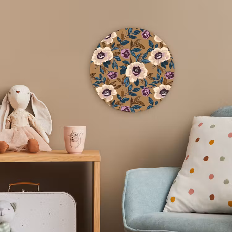 Floraal - Stilleven - Kleurrijk Wandcirkel kunststof plaat 5mm dik klein 188 -tsfeer1_kind