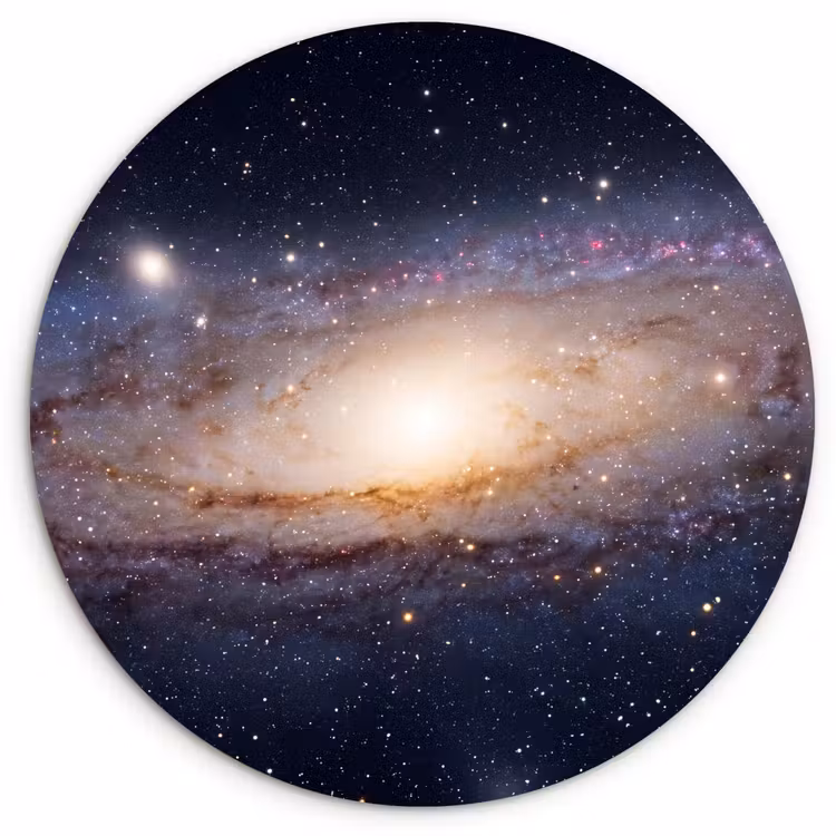 Forexbild Rund - Galaxie – Weltraum – Kosmos - Sterrenstelsel - Ruimte - Kosmos Wandcirkel kunststof plaat 5mm dik klein