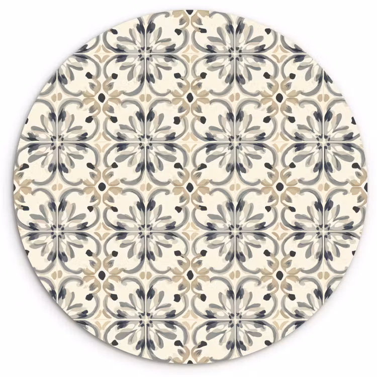 Floraal - Patroon - Kleurrijk Wandcirkel kunststof plaat 5mm dik klein 188 -3d