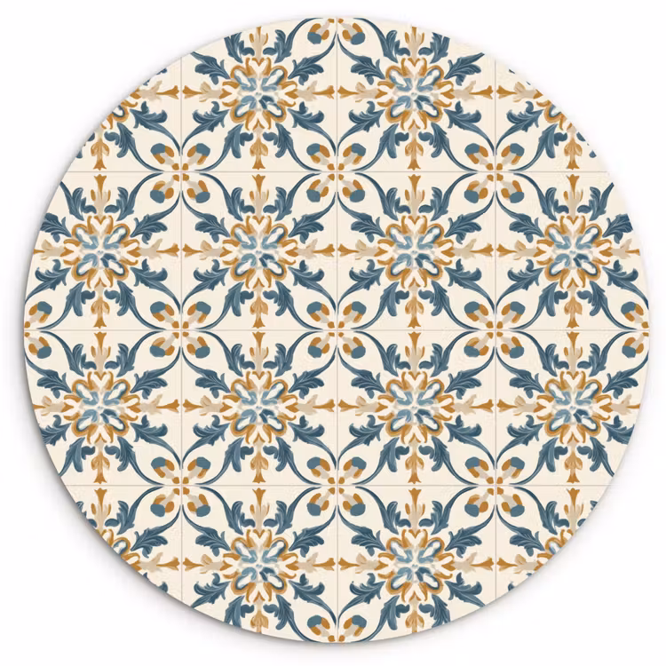 Patroon - Klassiek - Kleurrijk Wandcirkel kunststof plaat 5mm dik klein 188 -3d