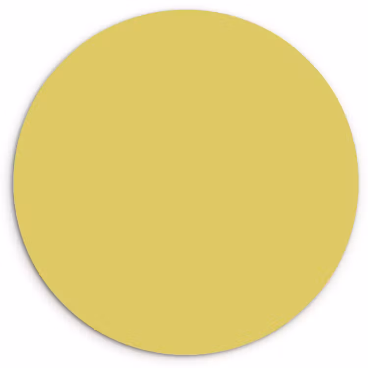 Golden - Ochre - Geel Wandcirkel kunststof plaat 5mm dik klein 188 -3d