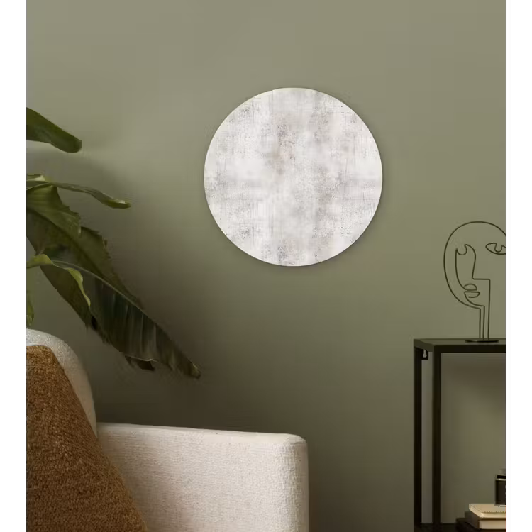 Grijs - Beton - Verweerd Wandcirkel kunststof plaat 5mm dik klein 188 -sfeer3
