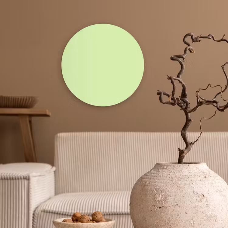 Light - Lime - Groen Wandcirkel kunststof plaat 5mm dik klein 188 -sfeer1