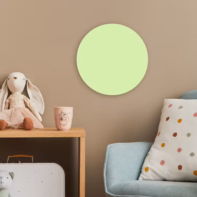 Light - Lime - Groen Wandcirkel kunststof plaat 5mm dik klein 188 -tsfeer1_kind