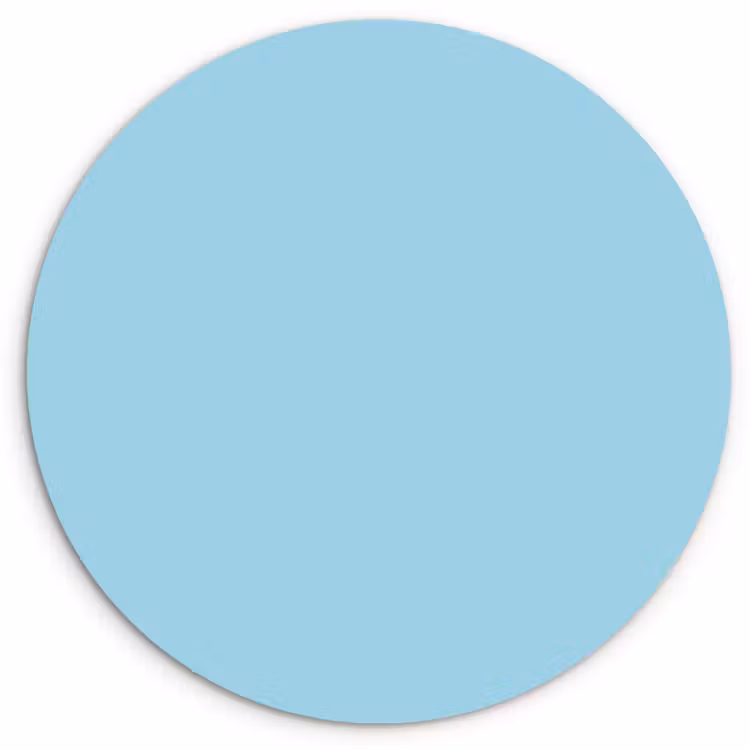 Ice - Blue - Blauw Wandcirkel kunststof plaat 5mm dik klein 188 -3d