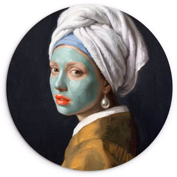 Iconisch - Modern - Kleurrijk Wandcirkel kunststof plaat 5mm dik klein -3d