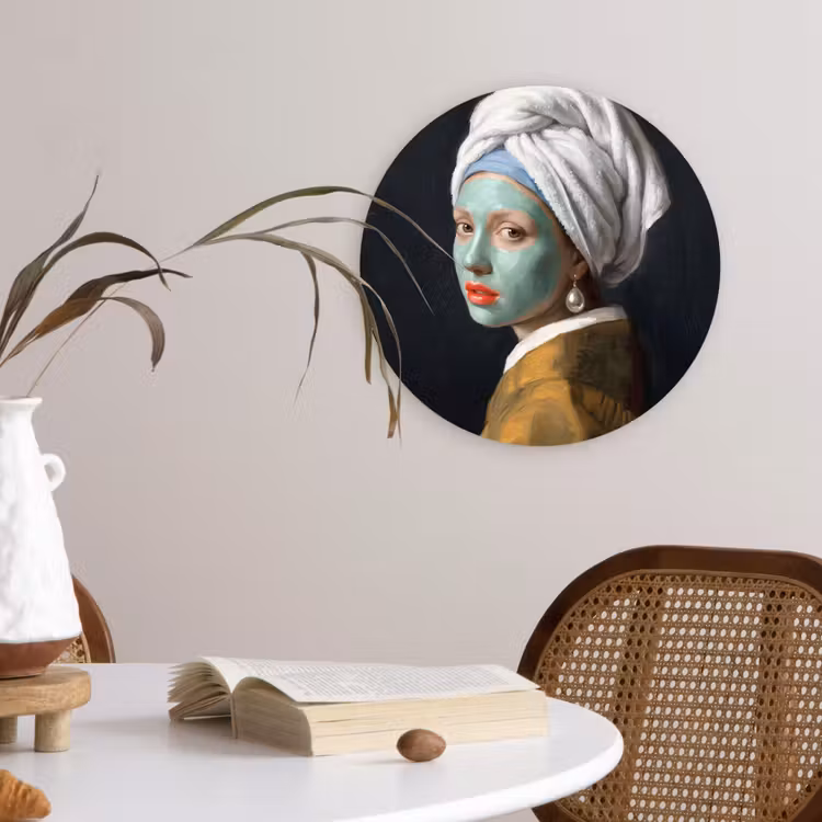 Iconisch - Modern - Kleurrijk Wandcirkel kunststof plaat 5mm dik klein -sfeer4