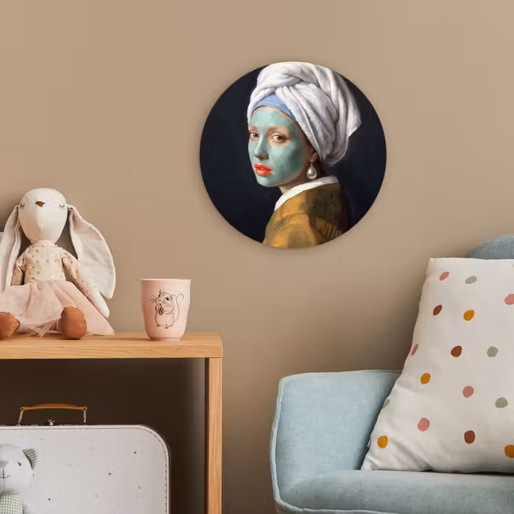 Iconisch - Modern - Kleurrijk Wandcirkel kunststof plaat 5mm dik klein -tsfeer1_kind