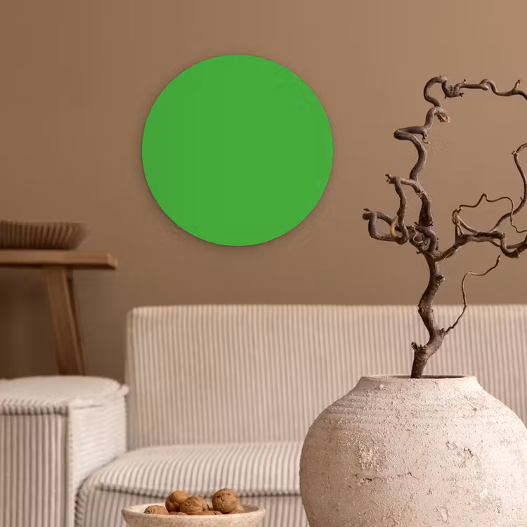 Kelly - Green - Groen Wandcirkel kunststof plaat 5mm dik klein 188 -sfeer1