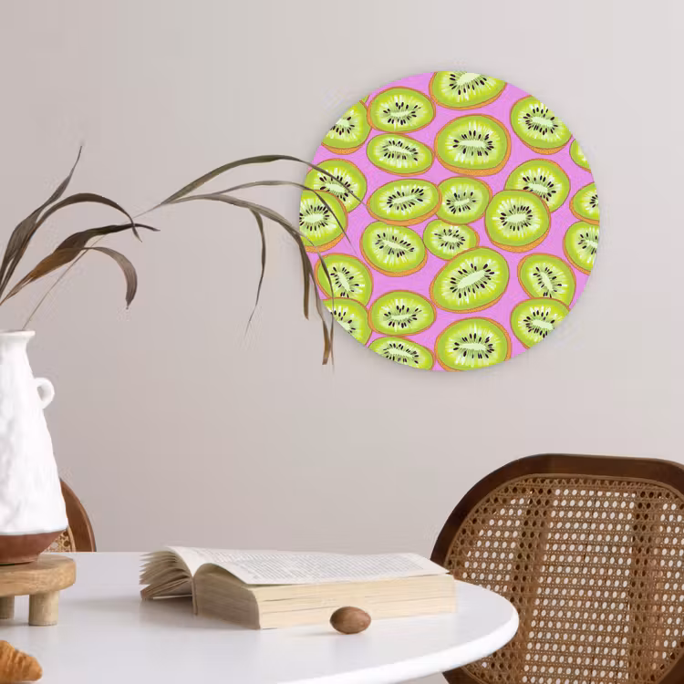 Kiwi - Speels - Groen Wandcirkel kunststof plaat 5mm dik klein 188 -sfeer4