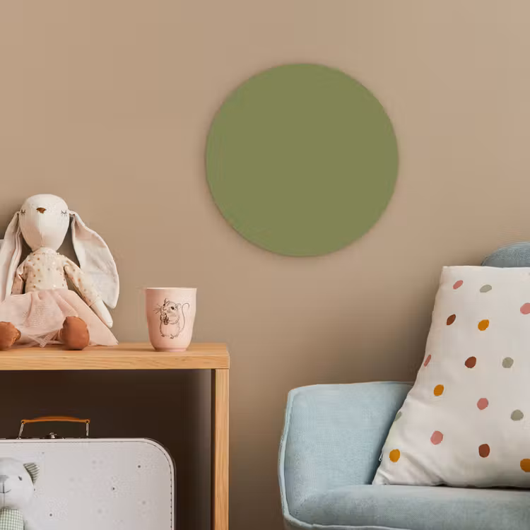 Herbal - Matcha - Groen Wandcirkel kunststof plaat 5mm dik klein 188 -tsfeer1_kind