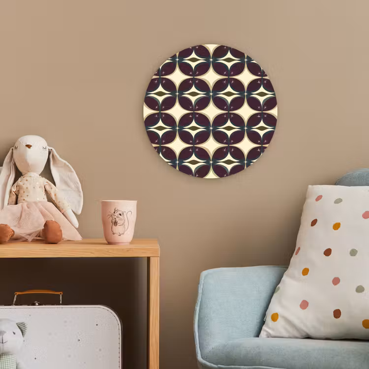 Cirkel - Retro - Kleurrijk Wandcirkel kunststof plaat 5mm dik klein 188 -tsfeer1_kind