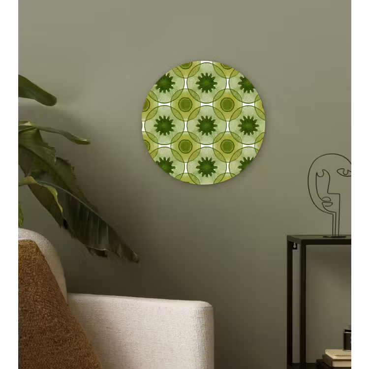 Cirkels - Patroon - Groen Wandcirkel kunststof plaat 5mm dik klein 188 -sfeer3