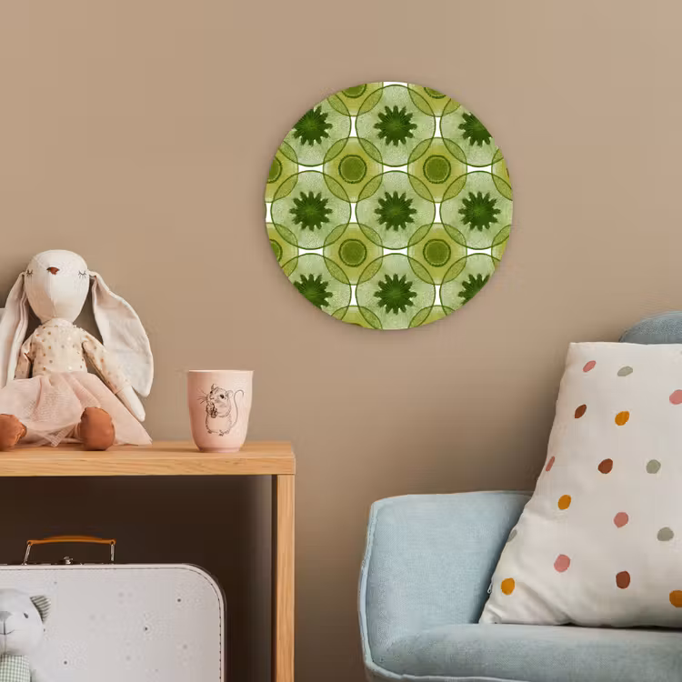 Cirkels - Patroon - Groen Wandcirkel kunststof plaat 5mm dik klein 188 -tsfeer1_kind