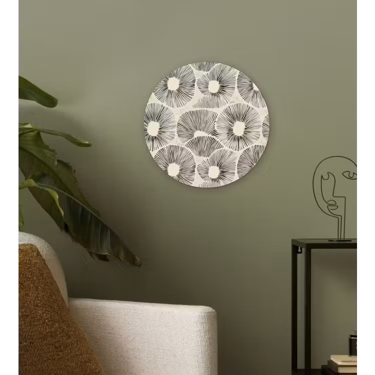 Cirkels - Patroon - Zwart Wandcirkel kunststof plaat 5mm dik klein 188 -sfeer3