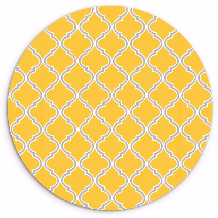 Lantaarn - Arabesk - Elegant - Geel Wandcirkel kunststof plaat 5mm dik klein 188 -3d